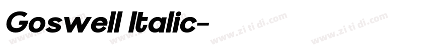 Goswell Italic字体转换